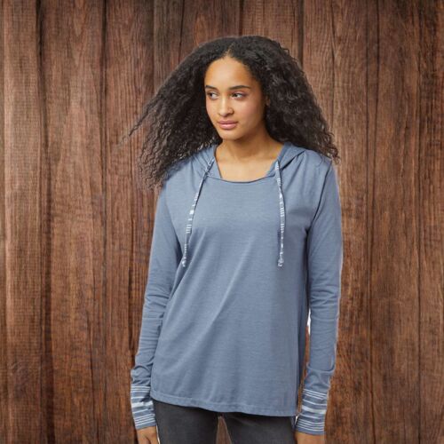 W19439 Women's Heathered  Hooded Tunic Thumbnail